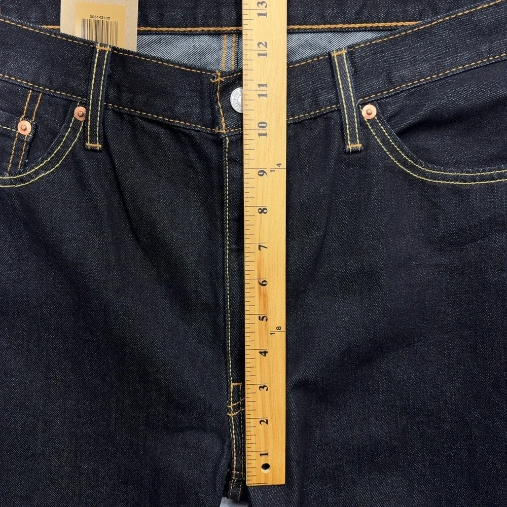 Levi's 514 Jeans Mens 38x30 Dark Indigo Blue Denim Straight Fit Stretch Modern